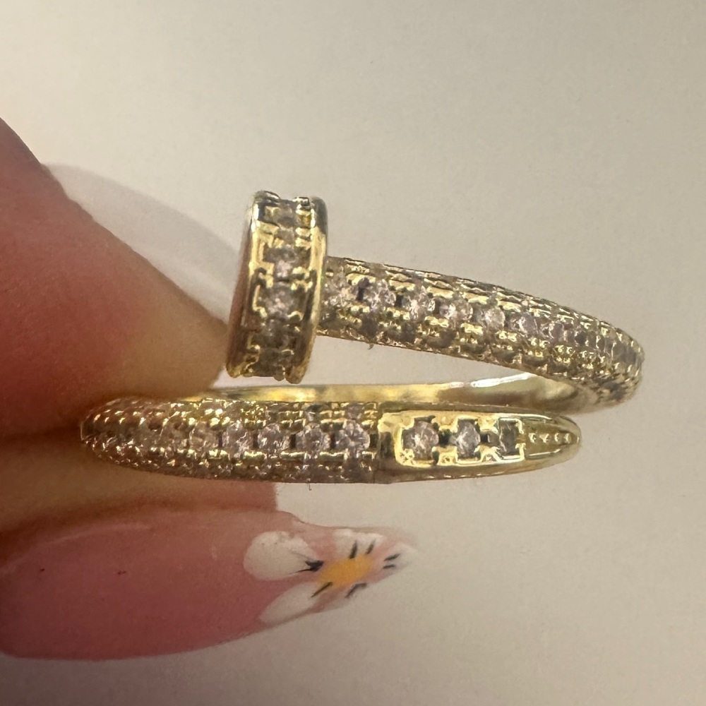 OS Gold Nail Ring - Picture 3 of 4